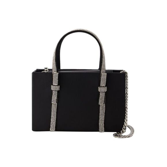 Bow Midi Handbag - Kara - Leather - Black - Picture 1 of 4